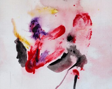 Ζωγραφική με τίτλο "Profilabstractics -…" από Milto Sideris, Αυθεντικά έργα τέχνης, Ακρυλικό