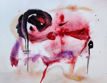 Ζωγραφική με τίτλο "Profilabstractics -…" από Milto Sideris, Αυθεντικά έργα τέχνης, Ακρυλικό