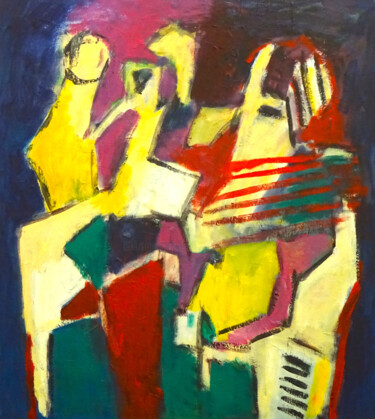 Composition 7305 Pittura intitolato "Composition 7305" da Engelina Zandstra, Opera d'arte originale, Acrilico Montato su Telaio per barella i…