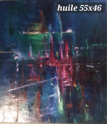 Peinture intitulée "Érosion" par Annie Bonvarlet, Œuvre d'art originale, Huile Monté sur Châssis en bois