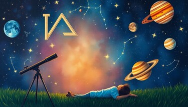Fotografia intitulada "Astronomy" por Alexandra Corina Irimia, Obras de arte originais, Imagem gerada por IA