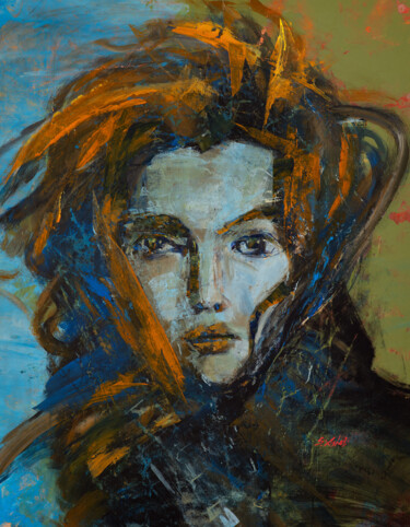 绘画 标题为“Portrait of Margari…” 由Ashot Sardaryan, 原创艺术品, 丙烯