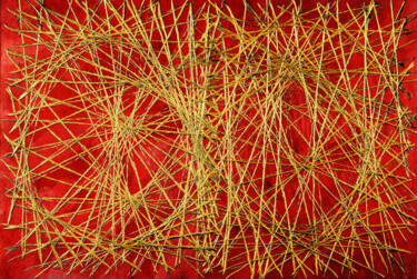 Painting titled "0324/111/440" by Volker W. Hamann, Original Artwork, Pigments Mounted on Aluminium