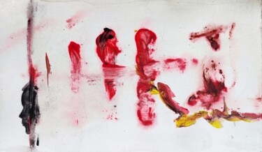 Ζωγραφική με τίτλο "Profilabstractics -…" από Milto Sideris, Αυθεντικά έργα τέχνης, Ακρυλικό