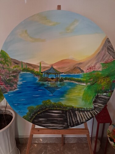 Pintura intitulada "Asian style" por Vicky Evgeniou, Obras de arte originais, Acrílico