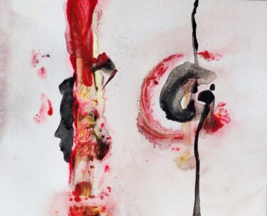 Ζωγραφική με τίτλο "Profilabstractics -…" από Milto Sideris, Αυθεντικά έργα τέχνης, Ακρυλικό