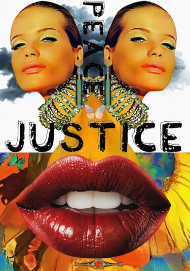 数字艺术 标题为“Will Justice And Pe…” 由Ashedinarockirart, 原创艺术品, 2D数字工作