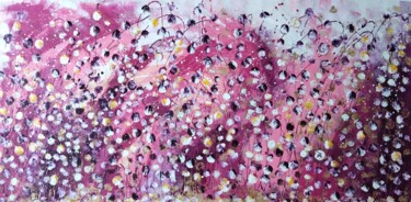 Картина под названием "Orage rose" - Myriam Carbonnier, Подлинное произведение искусства, Акрил