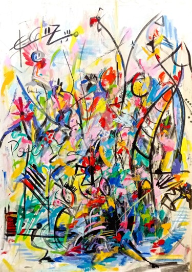 Pintura intitulada "68. Sexagesima Oita…" por José Claudinei Da Cruz, Obras de arte originais, Acrílico