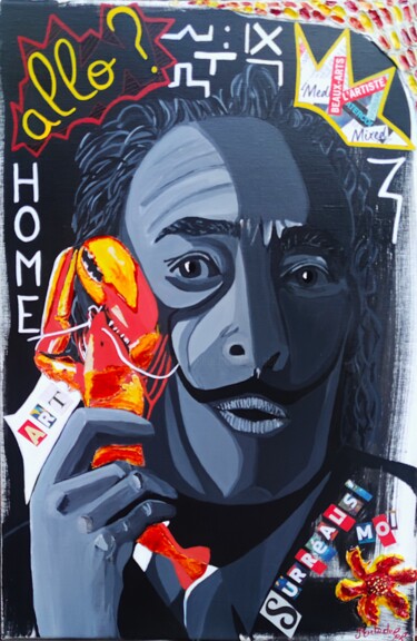 Dali et son homard "Dali et son homard" başlıklı Tablo Artedelph tarafından, Orijinal sanat, Akrilik Ahşap Sedye çerçevesi üzerine monte edilmiş