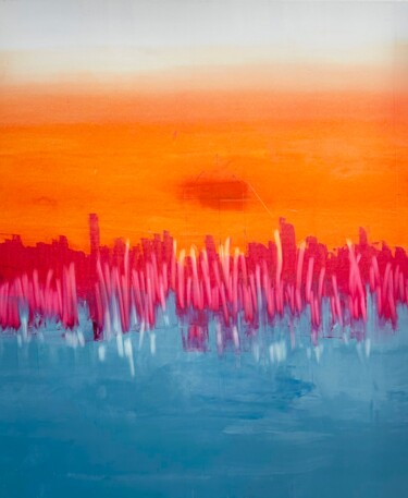 Schilderij getiteld "Laguna 11" door Alberto Saka, Origineel Kunstwerk, Olie