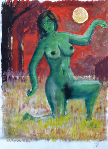 Schilderij getiteld "Wiesenballett in Fa…" door Götz Wiedenroth, Origineel Kunstwerk, Acryl