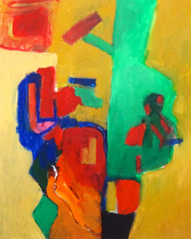 Composition 7237 Pittura intitolato "Composition 7237" da Engelina Zandstra, Opera d'arte originale, Acrilico Montato su Telaio per barella i…
