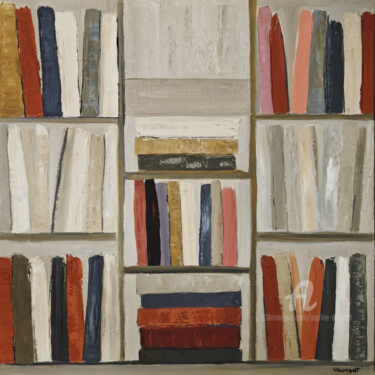 Le poids des mots Painting titled "Le poids des mots" by Sophie Dumont, Original Artwork, Oil Mounted on Wood Stretcher frame