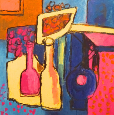 Composition 7136 Schilderij getiteld "Composition 7136" door Engelina Zandstra, Origineel Kunstwerk, Acryl Gemonteerd op Frame voor houten br…