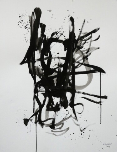 Schilderij getiteld "China 74" door Arnaud Broutin, Origineel Kunstwerk, Inkt