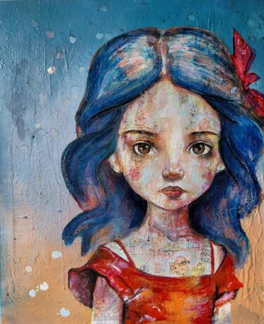 Peinture intitulée "La reine déneige II" par Pascal Fairier, Œuvre d'art originale, Acrylique Monté sur Châssis en bois
