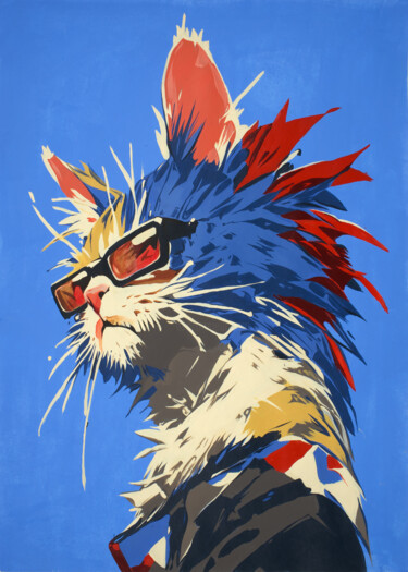 Schilderij getiteld "Urban Predator" door Kosta Morr, Origineel Kunstwerk, Acryl