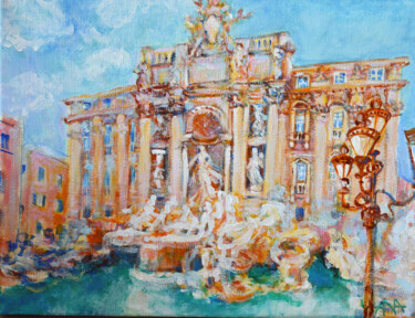 Painting titled "Rzymskie wakacyjne…" by Ana Smarz, Original Artwork, Acrylic