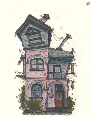 Old house 图画 标题为“Old house” 由Zaur Romanov, 原创艺术品, 标记