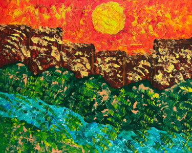 Schilderij getiteld "Summer heat in the…" door Giart, Origineel Kunstwerk, Acryl