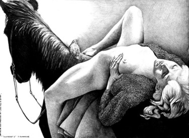 Dessin intitulée "contrepet I" par Alain Bonnand, Œuvre d'art originale