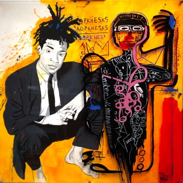 Pintura titulada "HOMMAGE A JEAN MICH…" por François Poulat, Obra de arte original, Acrílico Montado en Bastidor de camilla…