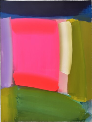 Painting titled "Pink Neon (After Ja…" by Ptolemy Mann, Original Artwork, Acrylic