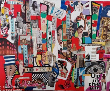 Collages intitolato "Up in the Air" da Christian Vernier, Opera d'arte originale, Collages