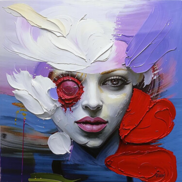 Digital Arts titled "Girl and Paints 2" by Elmir Tatar, Original Artwork, AI generated image