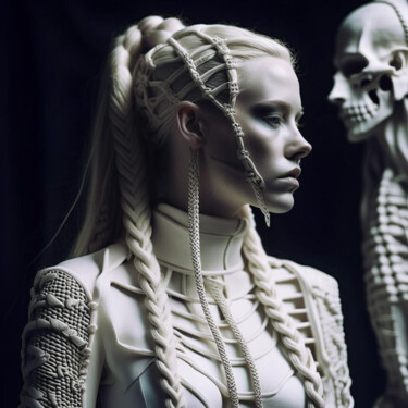 Digital Arts titled "Bone Man 2" by Elmir Tatar, Original Artwork, AI generated image