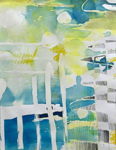 Beach Day in San Francisco Pittura intitolato "Beach Day in San Fr…" da Anjali De Bellefroid, Opera d'arte originale, Acquarello