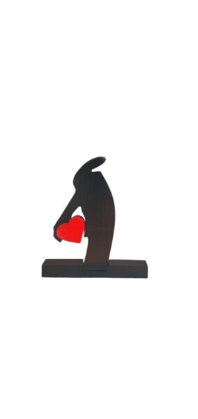 Sculpture titled "La linea et son coe…" by Ravi, Original Artwork, Wood