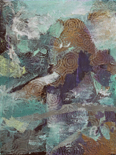 Pittura intitolato "Mountain Abstract" da Anjali De Bellefroid, Opera d'arte originale, Acrilico