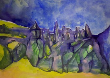 绘画 标题为“Northern Iceland” 由Alexey Zhucovsky, 原创艺术品, 水彩