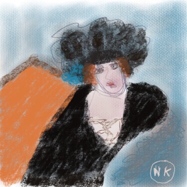 数字艺术 标题为“Tenue de soirée” 由Nancy Krief, 原创艺术品, 数字油画 安装在金属上