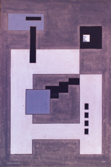 constructo visual 26 Pittura intitolato "constructo visual 26" da Ojolo - Abel García, Opera d'arte originale, Olio