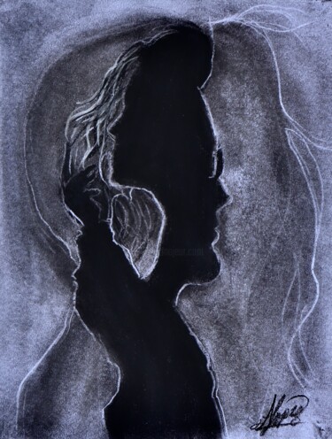 Disegno intitolato "Memories 013" da Alicia Lopez, Opera d'arte originale, Carbone