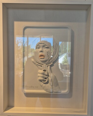 Sculptuur getiteld "파괴의 역사 08" door Jihoon Kim, Origineel Kunstwerk, Gips Gemonteerd op Houten paneel