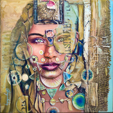 Diatom & Natura Schilderij getiteld "Diatom & Natura" door Fatih Sungurtekin, Origineel Kunstwerk, Olie Gemonteerd op Frame voor houten bran…