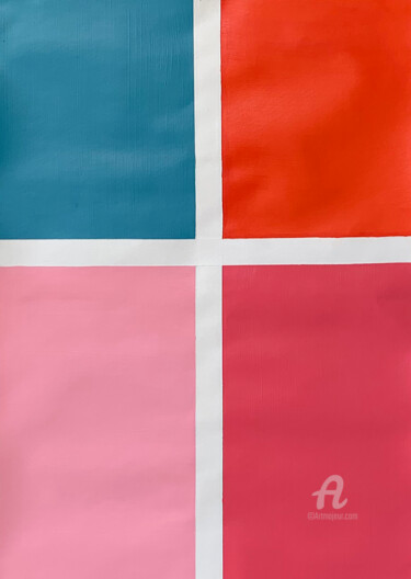 Schilderij getiteld "Hutt Lagoon Aero -…" door Anastasia Grik, Origineel Kunstwerk, Acryl