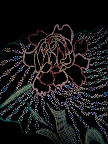 Tekening getiteld "Lotus Vert" door Sophie Ong, Origineel Kunstwerk, Balpen