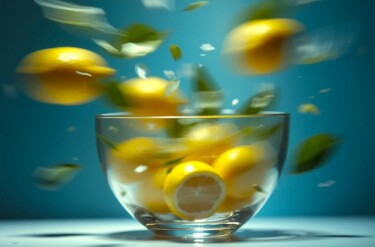 数字艺术 标题为“Lemon Art” 由Vanda Lehel (V A N D E E), 原创艺术品, AI生成的图像
