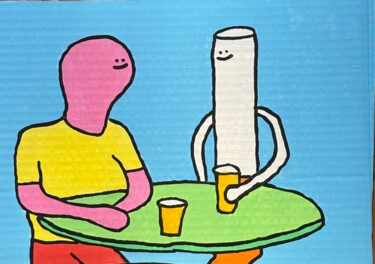 绘画 标题为“Que quand je bois l…” 由Mou, 原创艺术品, 水粉