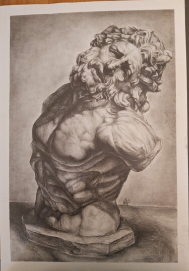 Disegno intitolato "Laocoonte" da Chiara Miccoli, Opera d'arte originale, Grafite
