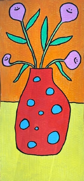 Schilderij getiteld "Bouquet misère" door Mou, Origineel Kunstwerk, Gouache
