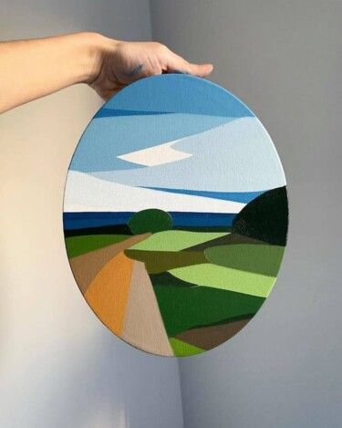 Peinture intitulée "Abstract Landscape…" par Beni Ara Ema, Œuvre d'art originale, Acrylique