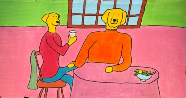 제목이 "Sept enfants d'un c…"인 미술작품 Mou로, 원작, 구아슈