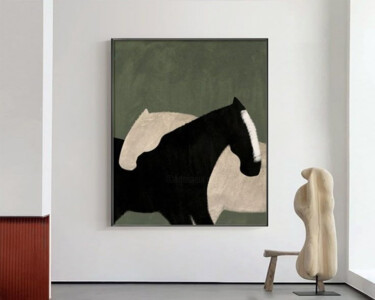 绘画 标题为“Elegant Horse Pair” 由Beni Ara Ema, 原创艺术品, 丙烯