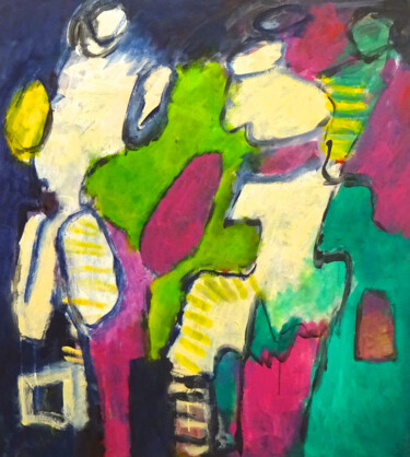 Pittura intitolato "Composition 7302" da Engelina Zandstra, Opera d'arte originale, Acrilico Montato su Telaio per barella i…
